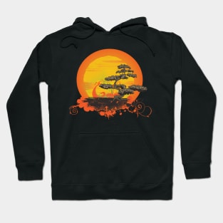 Japanese Bonsai Orange Dawn Hoodie